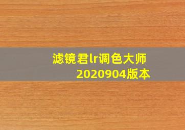 滤镜君lr调色大师 2020904版本